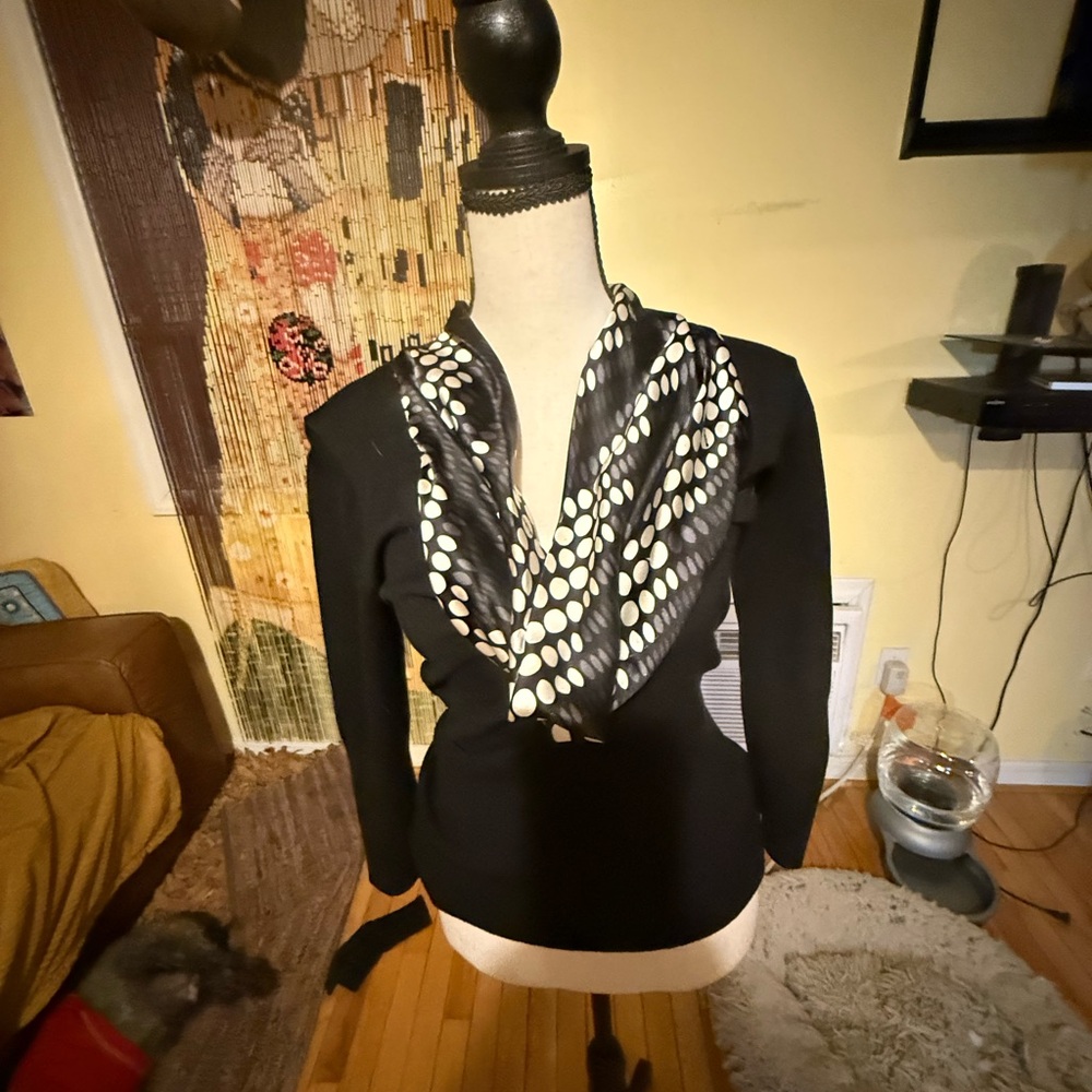 Bebe Black and White Polka Dot Accessory